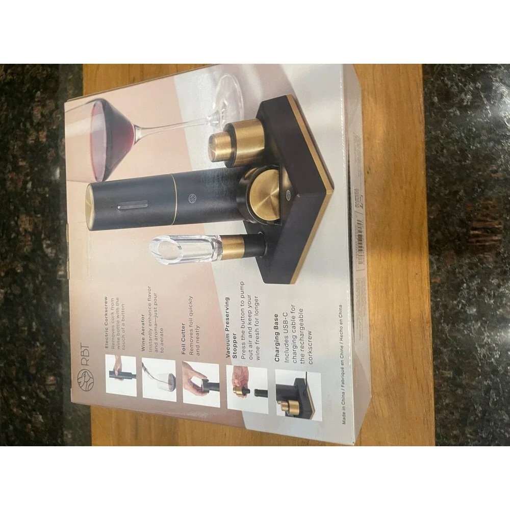 New 5-Piece Electric Wine Set- RBT Electric Wine Bottle Opener